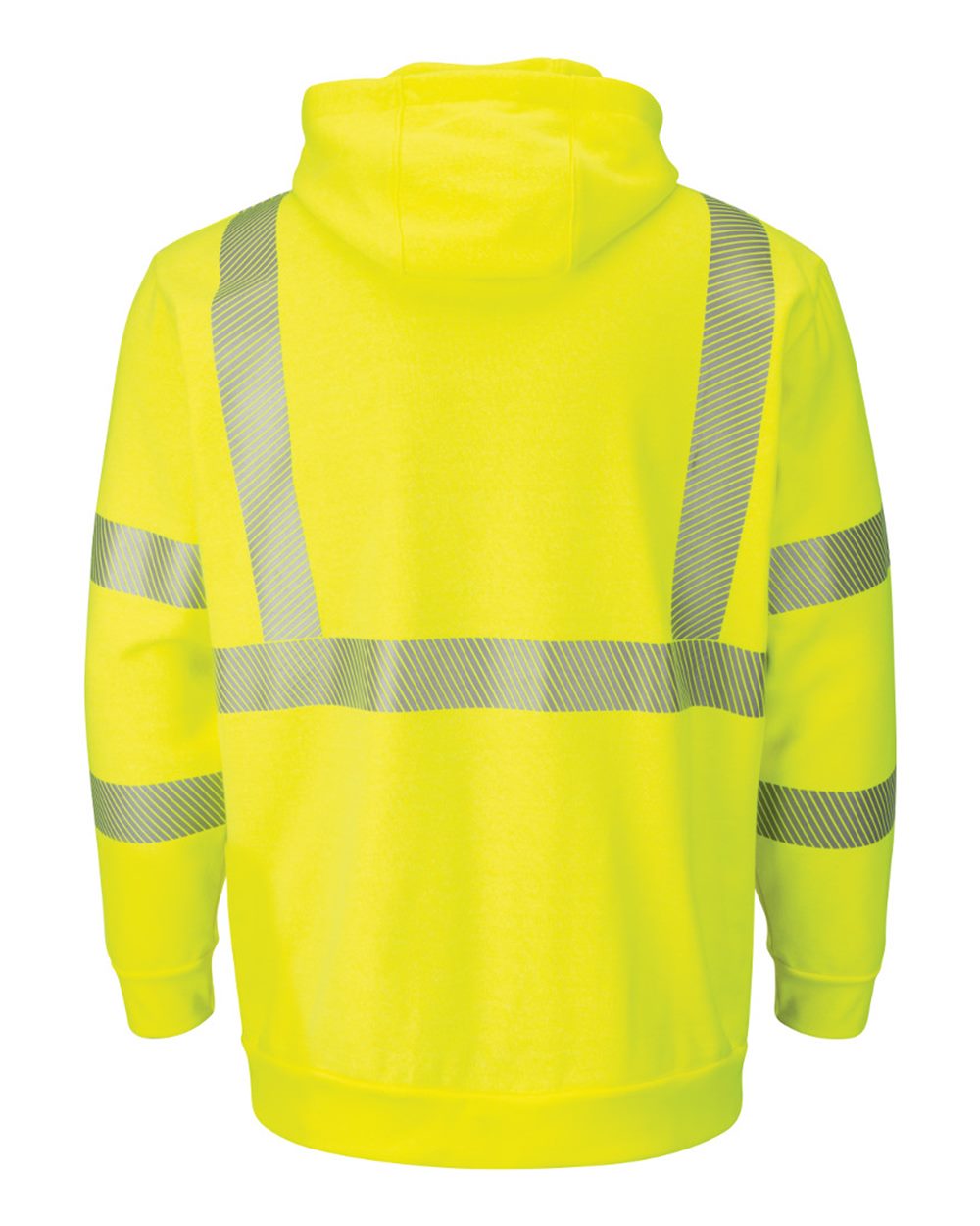 Hi-Visibility Zip-Front Hooded Fleece Sweatshirt with Waffle Lining