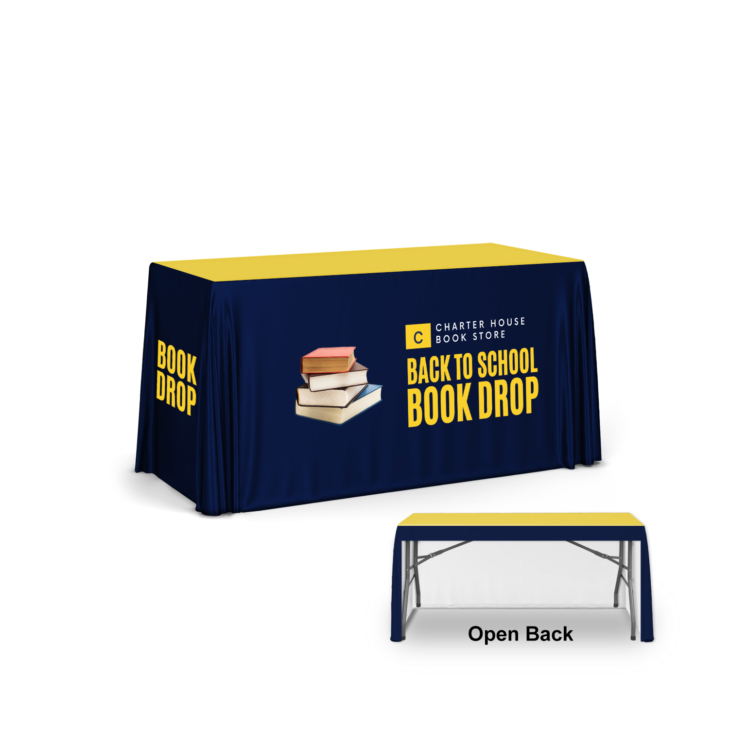 4' Wrinkle-Free Table Throw (3-Sided)