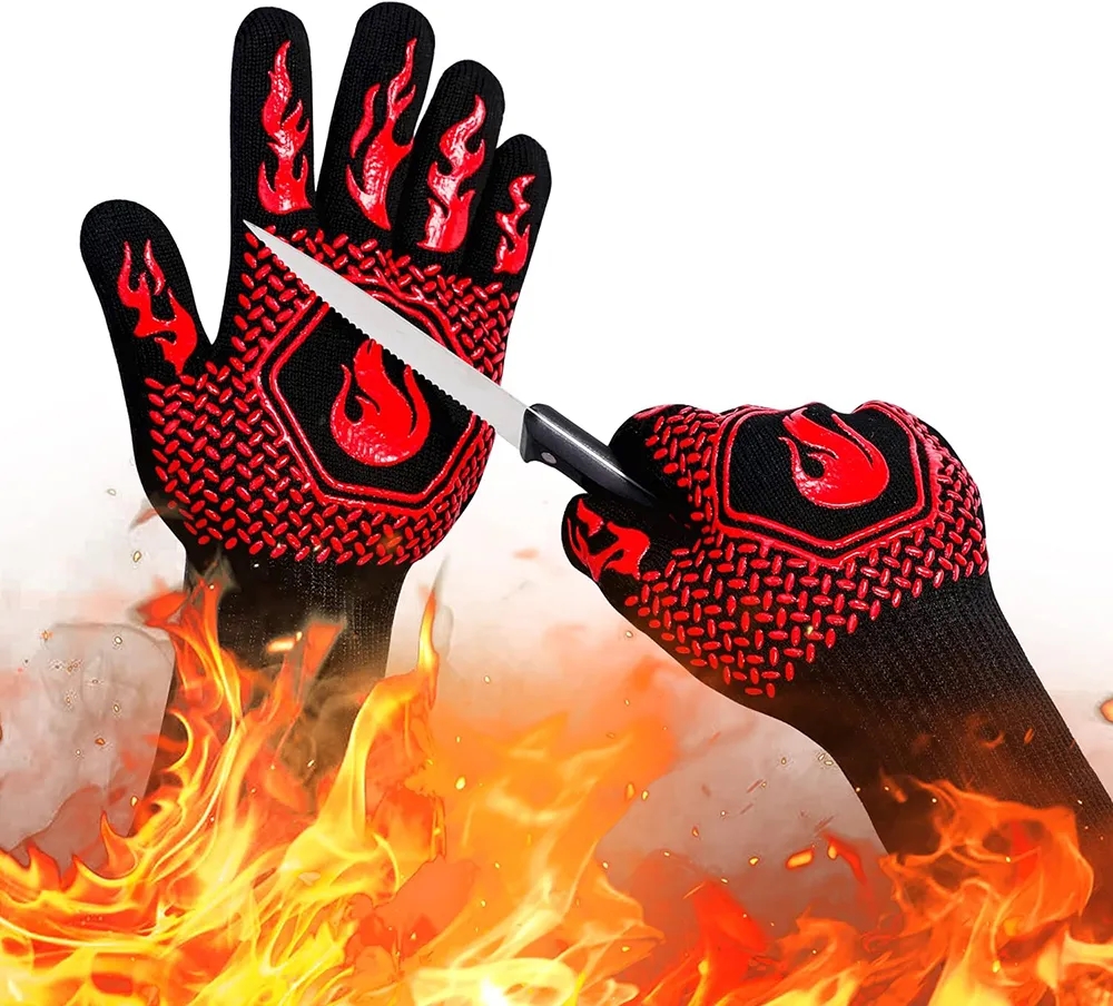 BBQ Grill Oven Gloves 4