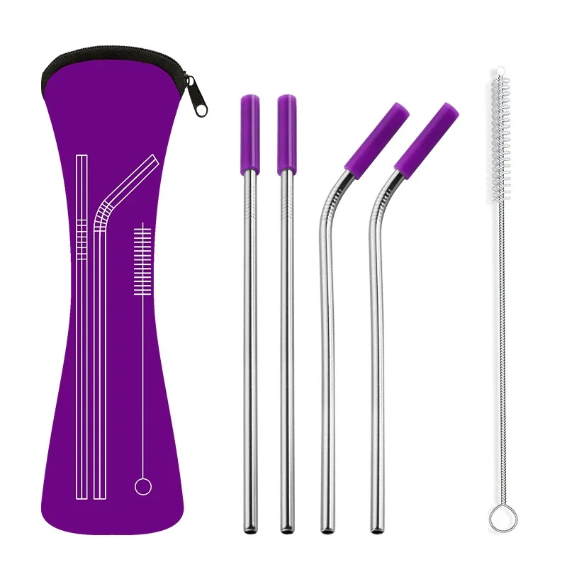Stainless Steel Straws,Reusable With Cleaning Brush 7
