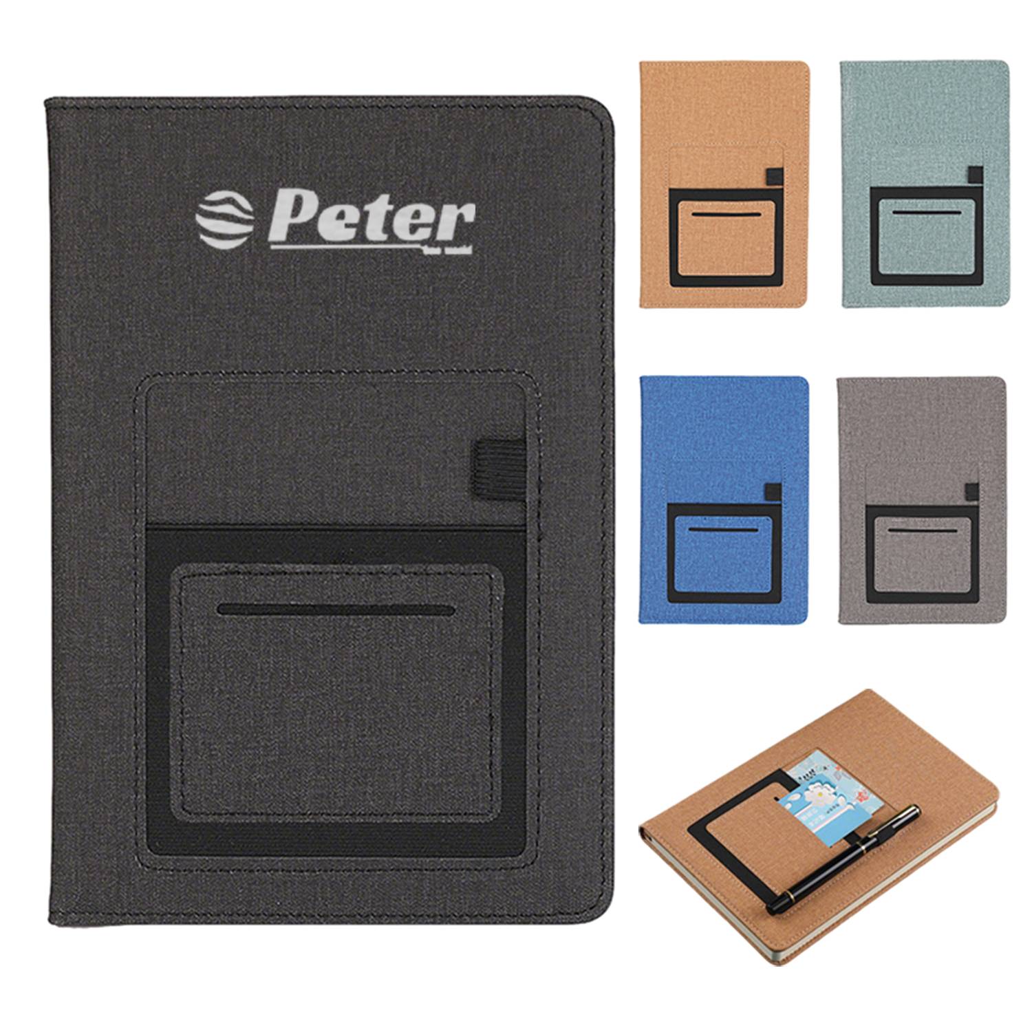 A5 PU Leather Notebook w/ Pocket 2