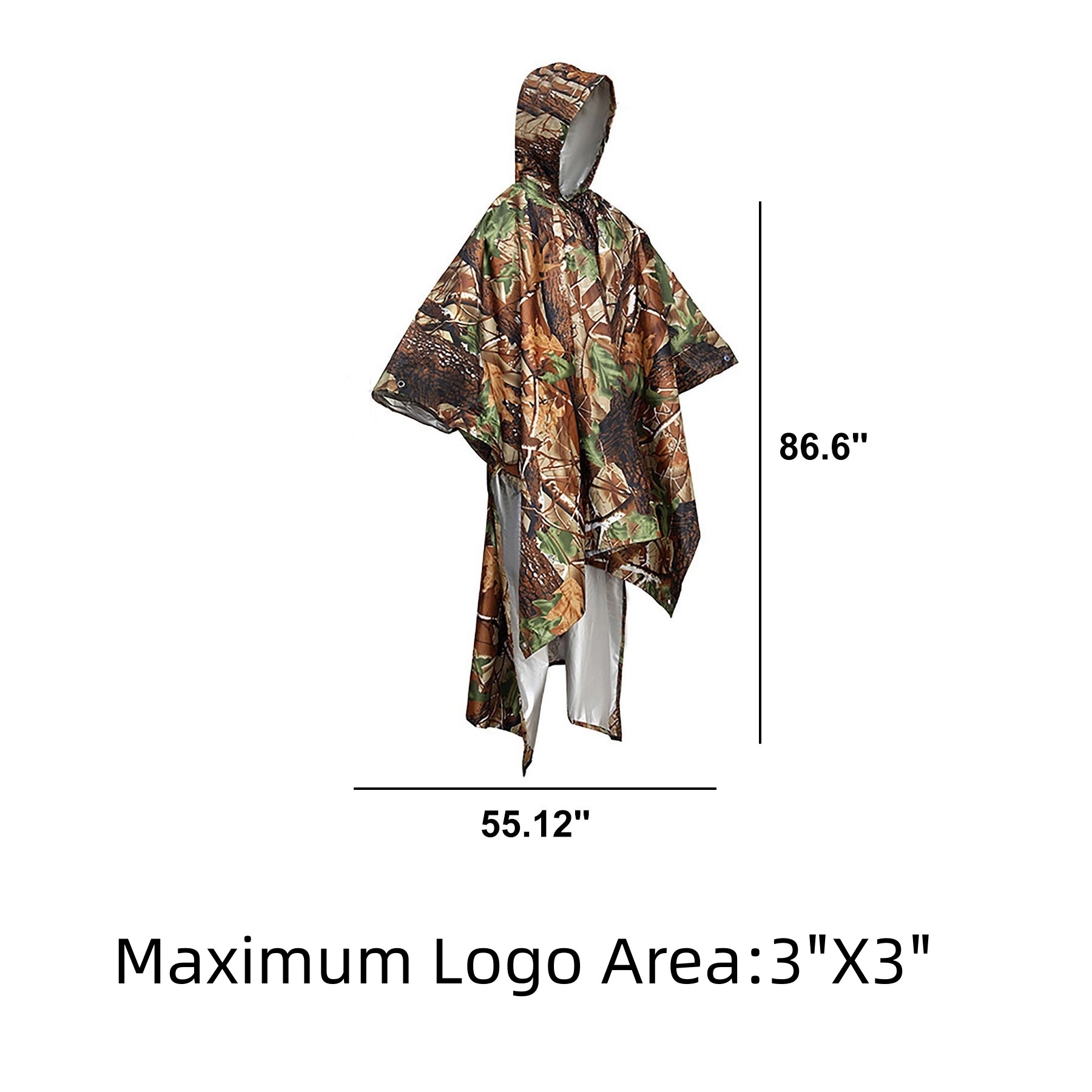 3 in 1 Hooded Rain Poncho 2