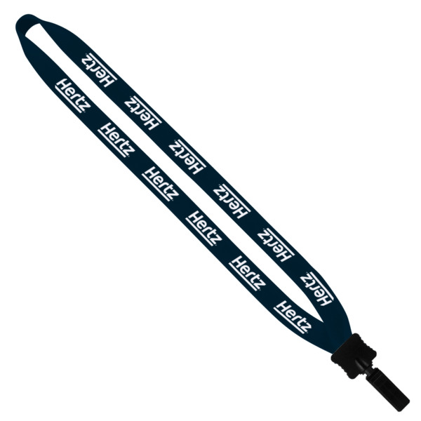 3/4" Cotton Lanyard with Plastic Clamshell & Bulldog Clip 21