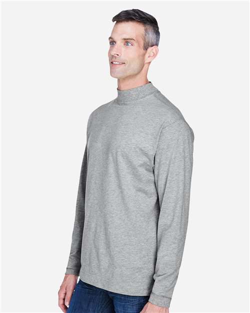 Unisex Sueded Jersey Mock Neck T-Shirt - D420 16