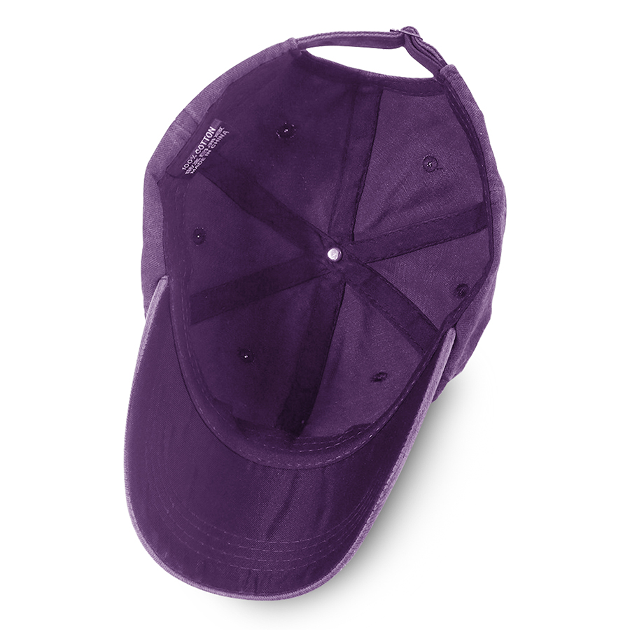 Stock Washed Cotton 6-Panel Baseball Cap w/ D-Ring Metal 29