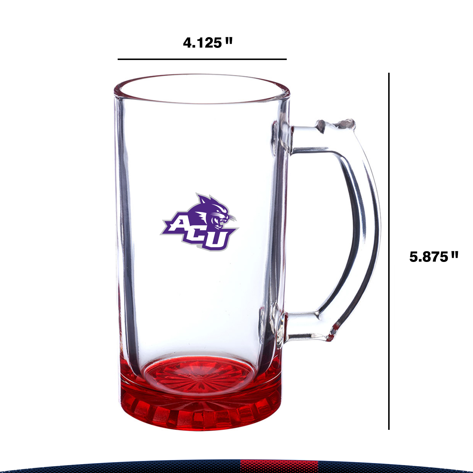 16 oz. Multicolored Bottom Beer Glasses 11