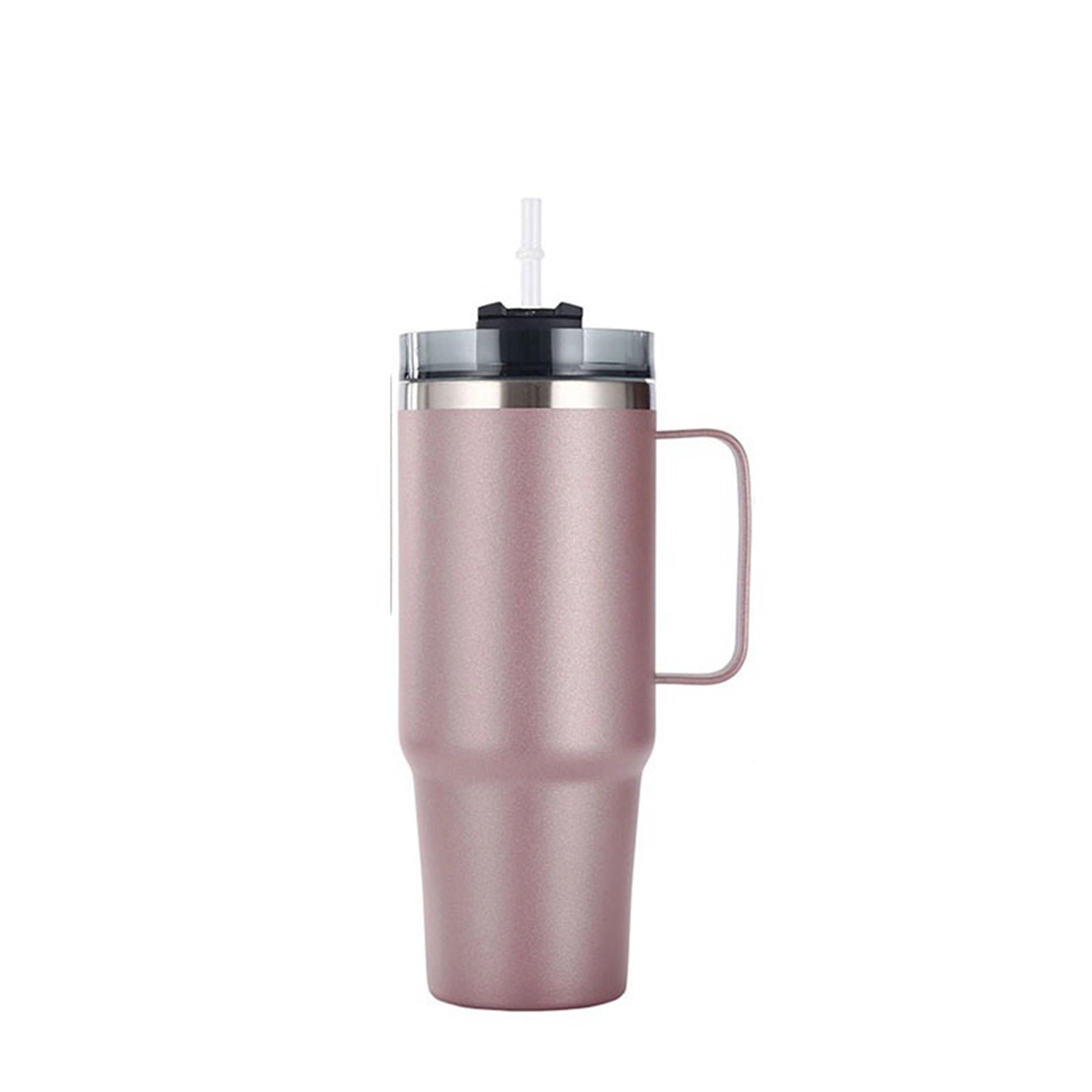 30 Oz. Double Wall Vacuum Mug with Handle & Straw 13