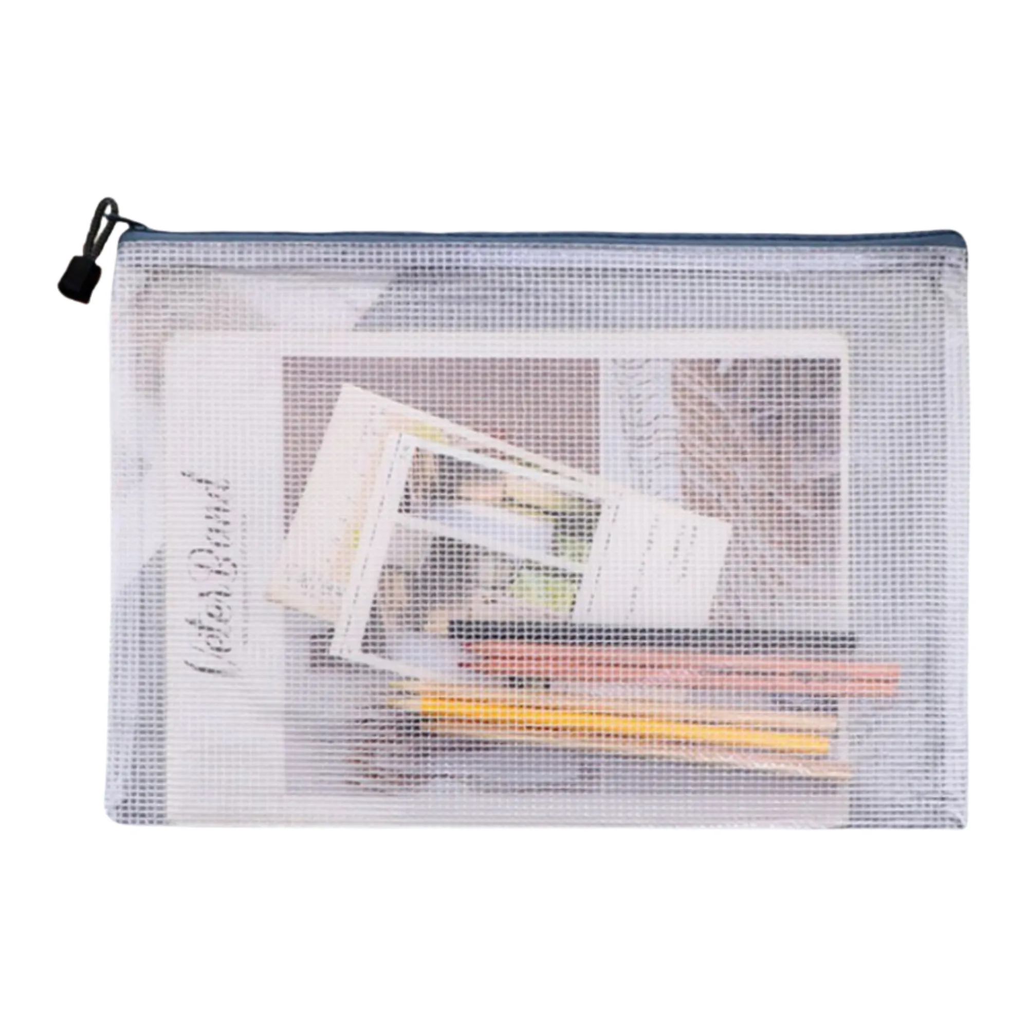 A4 Transparent Mesh Zipper Document Bag 9