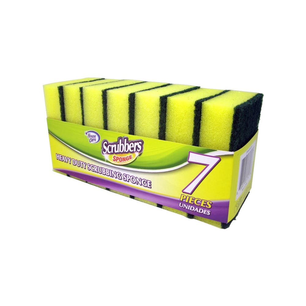 Scrubber Sponges Yellow and Green 7 Pack 3