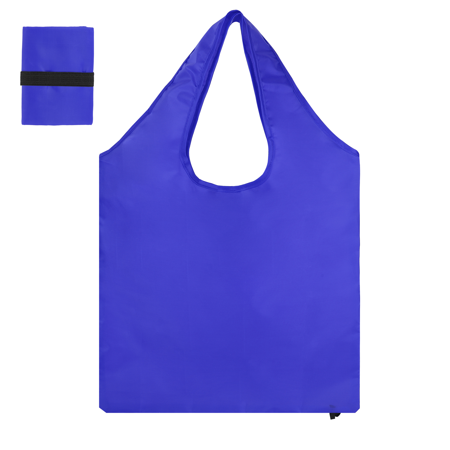 Reusable Folding Polyester Shopping Tote Bag With Elastic Strap 5