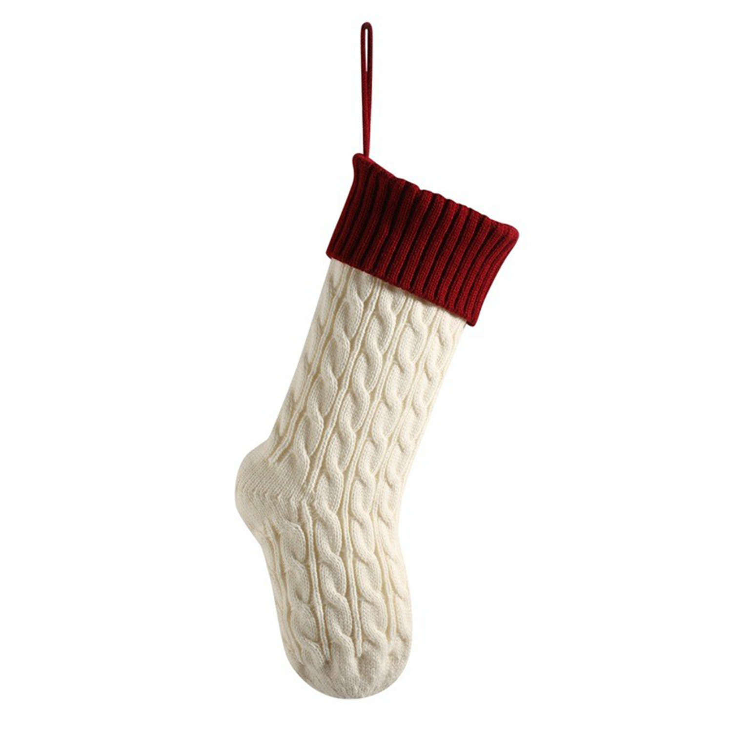 Large Knitted Hanging Christmas Stockings 20