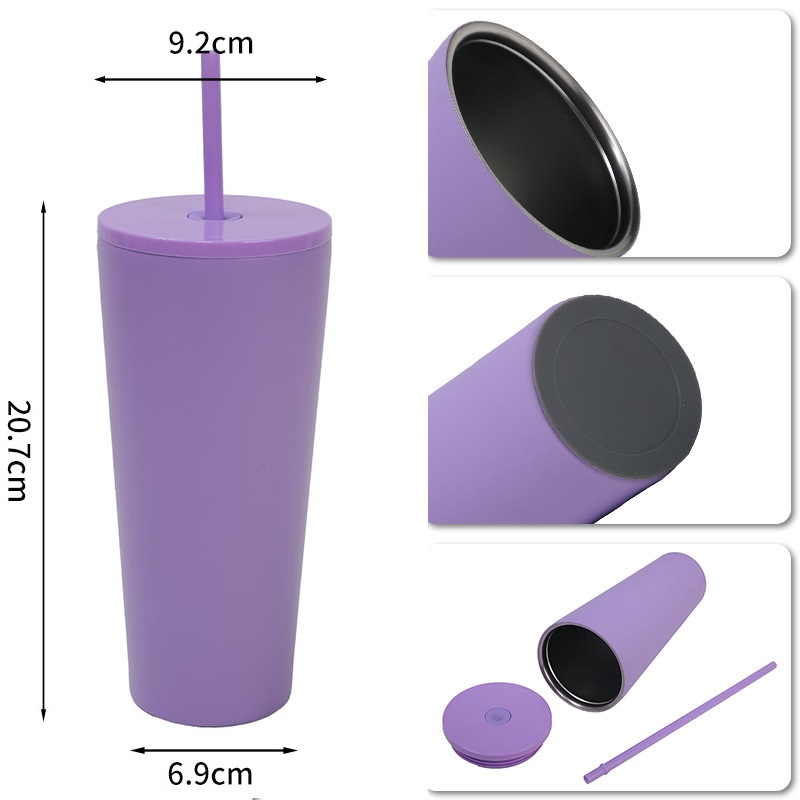 24 oz Stainless Steel Insulated Tumbler W/ Straw 7