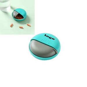 Single Compartment Round Push Pull Pill Case 4