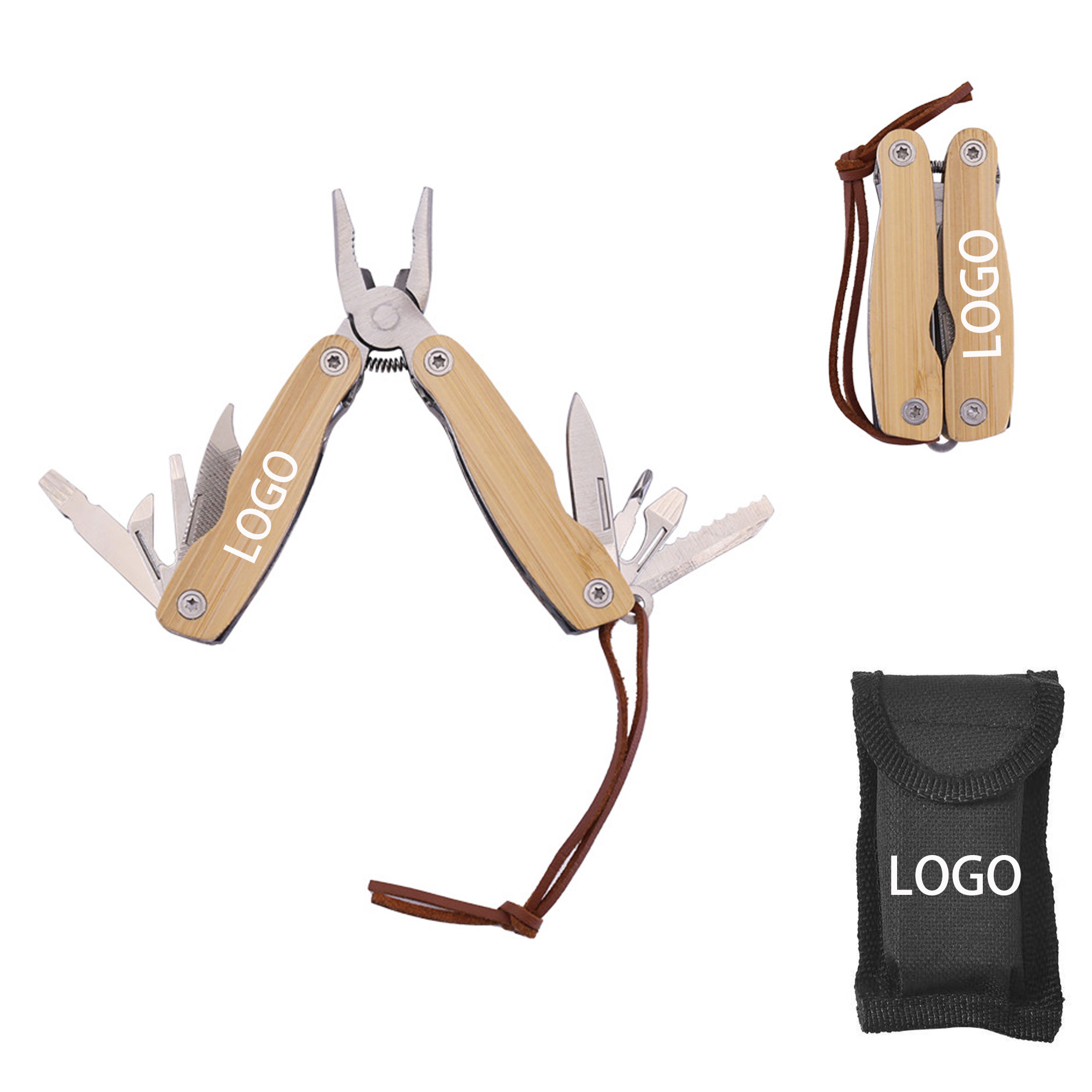 Multifunction Pocket Plier with Bamboo Handle 2
