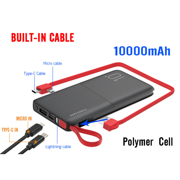 Portable Charger Power Bank 10000mAh Capacity 4