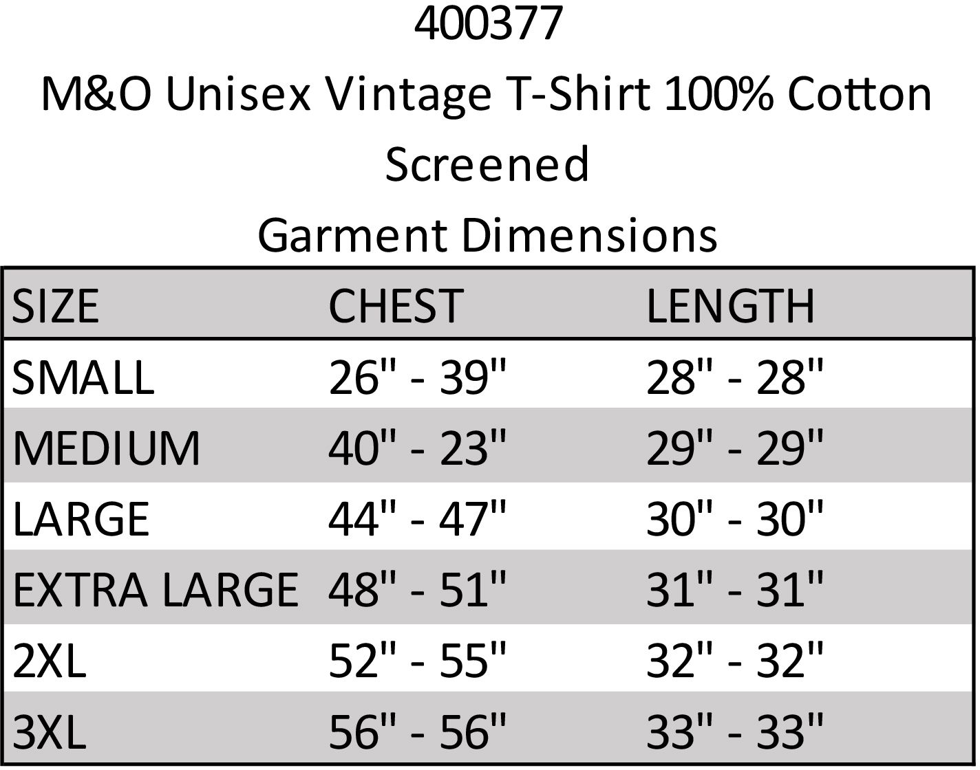 M&O UNISEX VINTAGE T-SHIRT 100% COTTON SCREENED 17