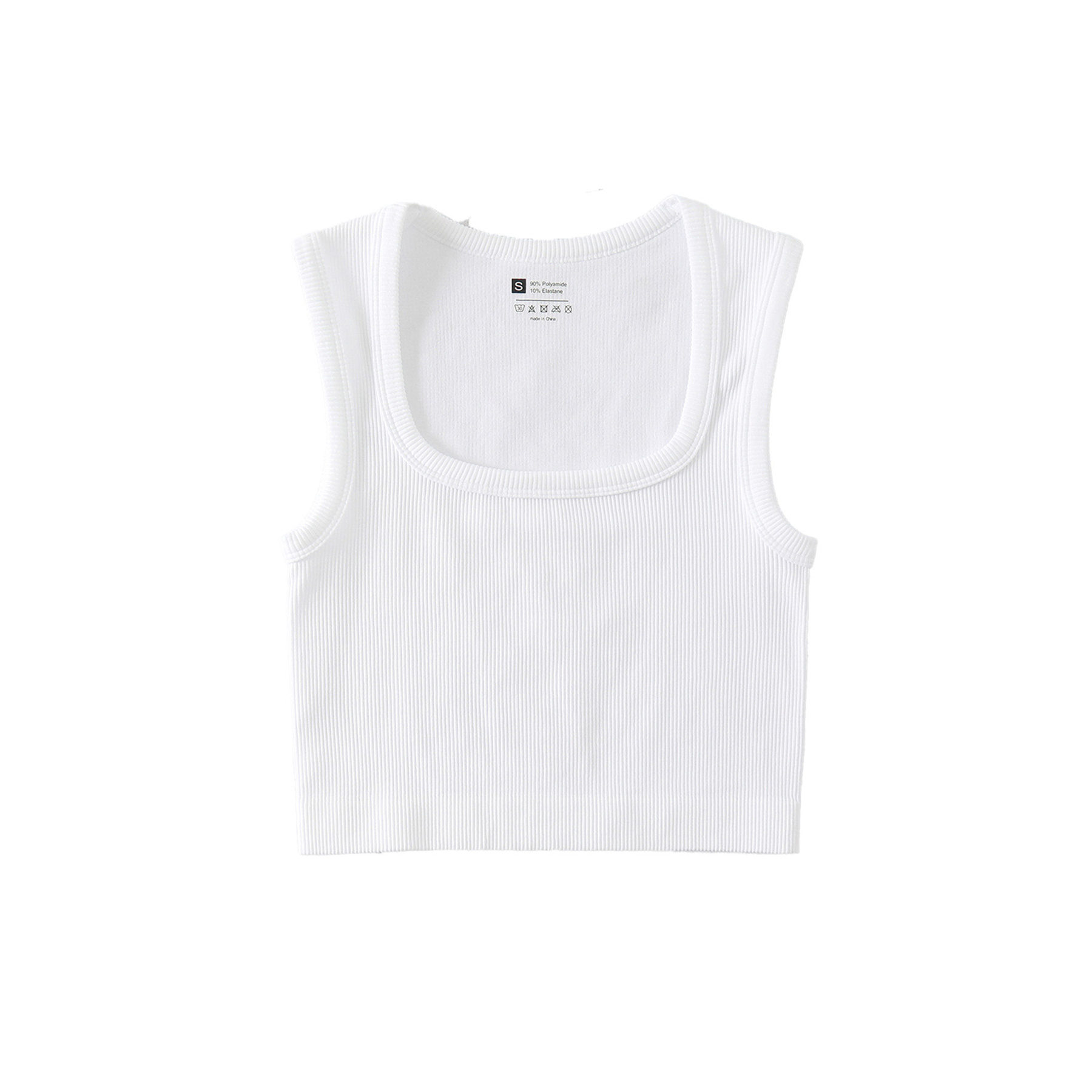 Womens Ribbed Longline Sports Bra 2