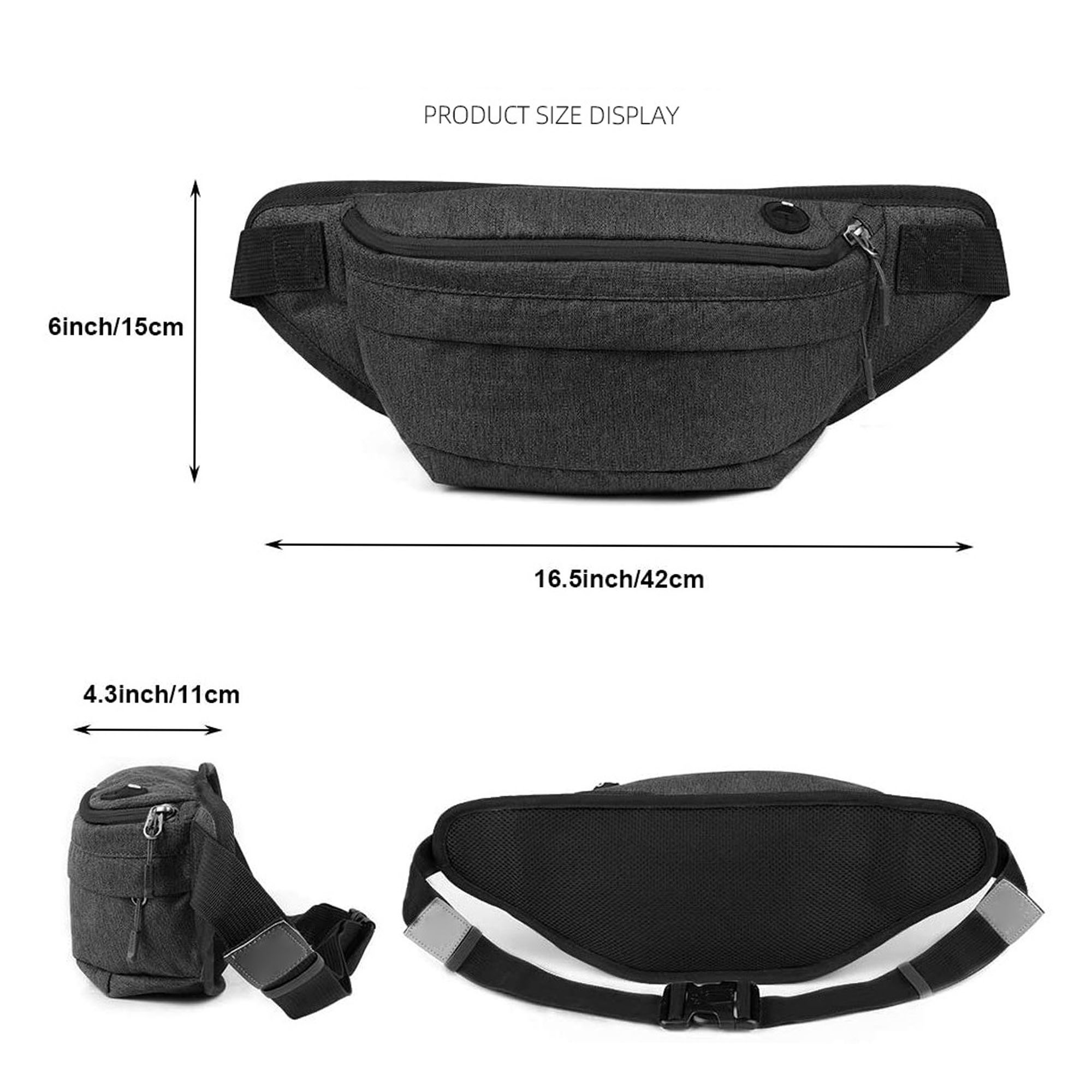 Water-Resistant Fanny Pack for Men and Women, Hiking Waist Bag 4