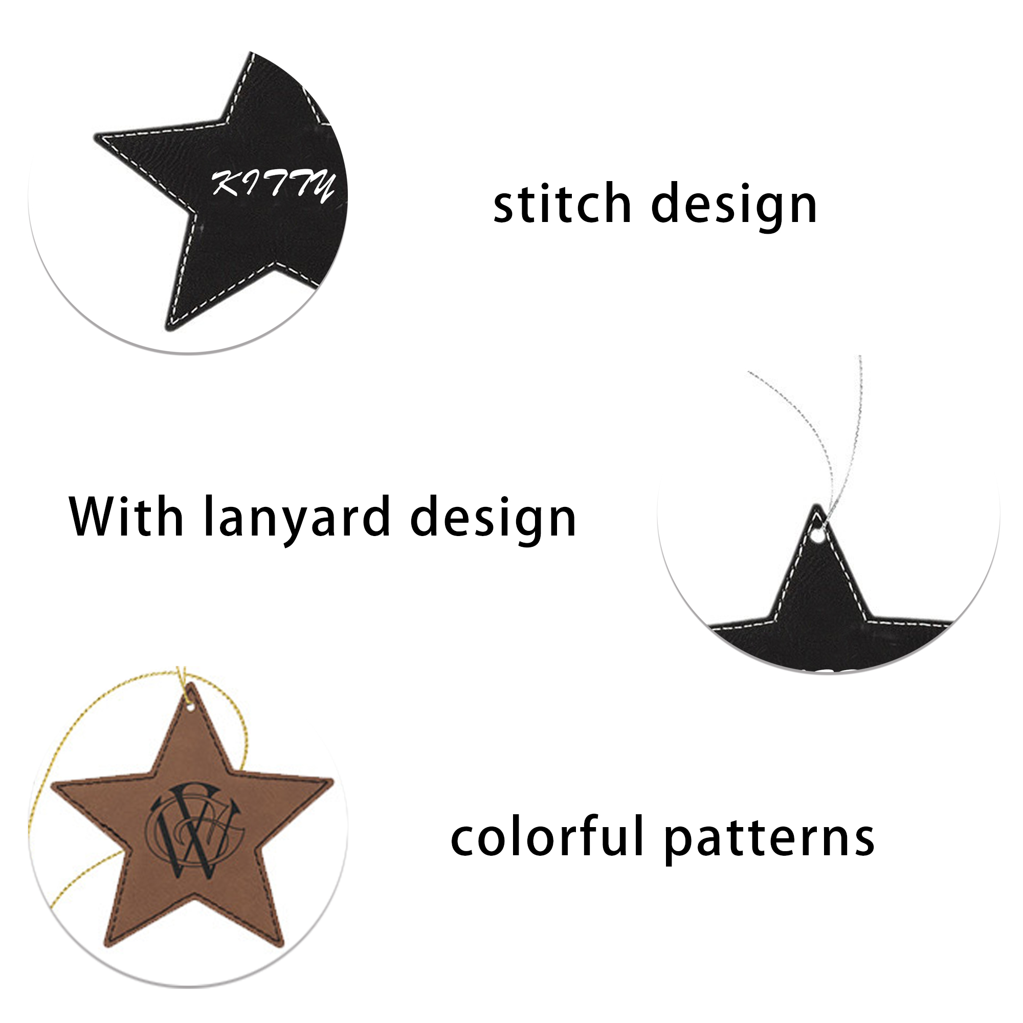 Leatherette Tree Ornaments 2