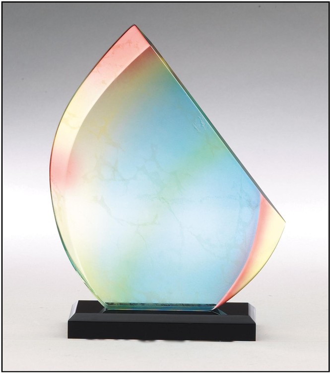 8 1/2" Multi-Color Acrylic Award with Base 2