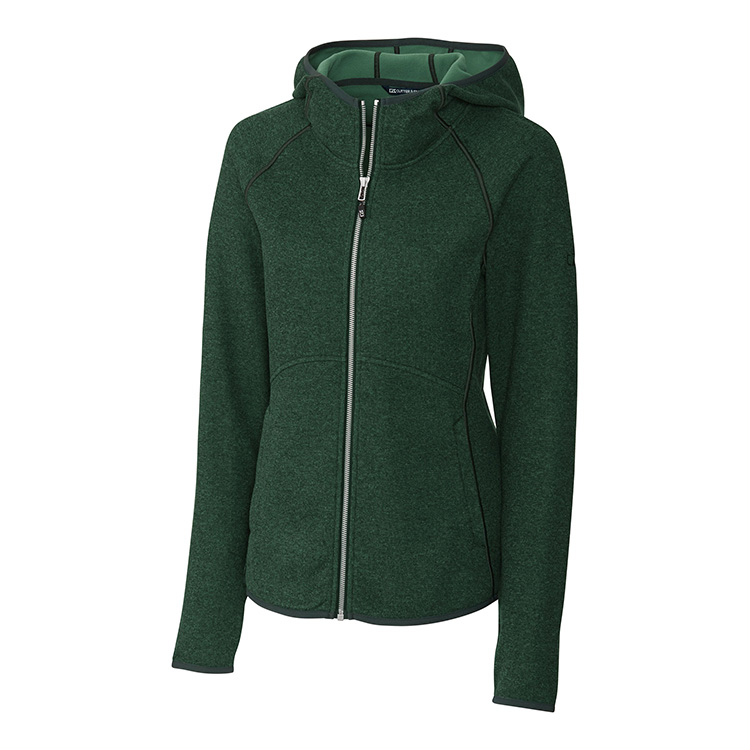 Cutter & Buck Ladies Sweater-Knit Hoodie Full Zip Jacket 8
