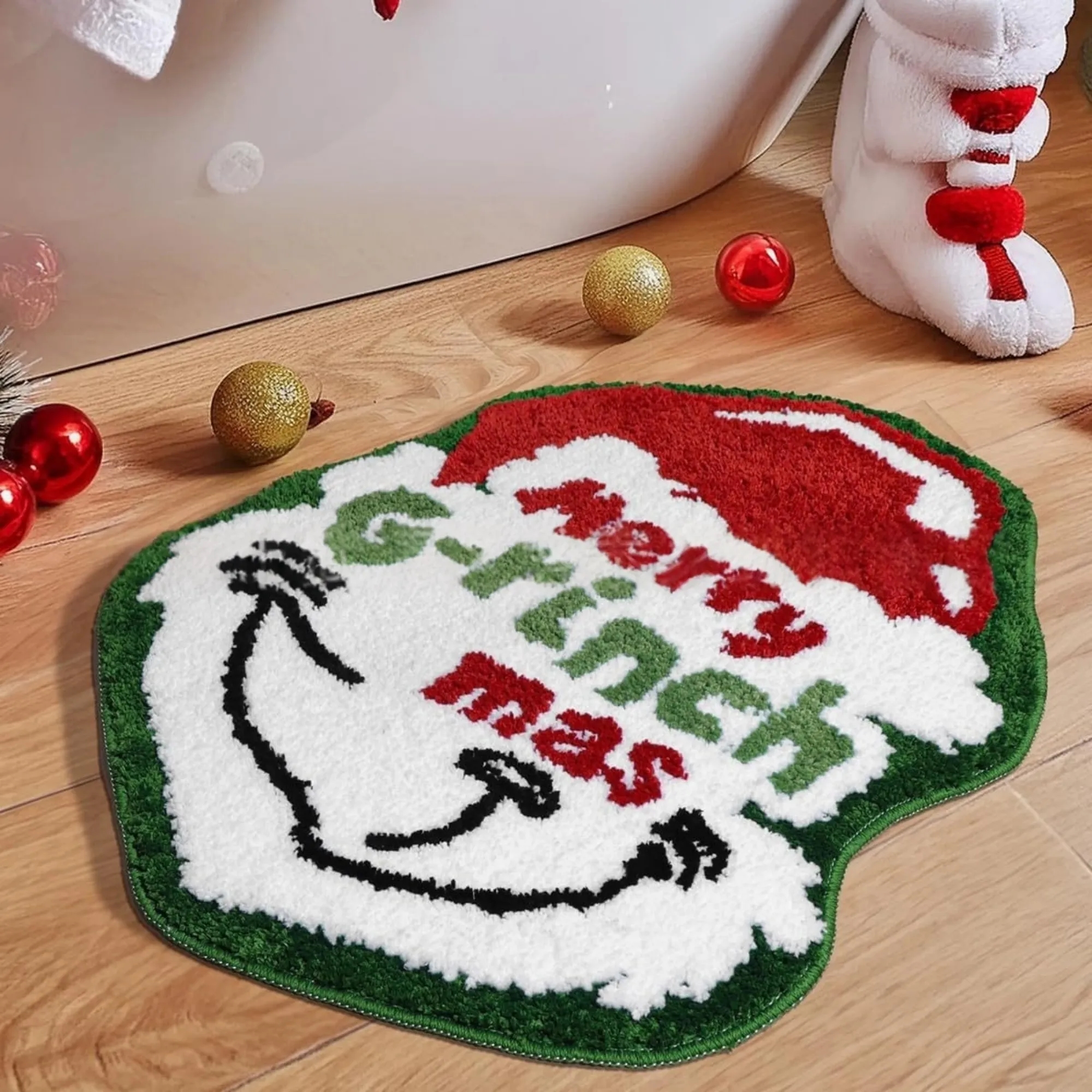 Crystal Velvet Christmas Mat Floor Rug 7