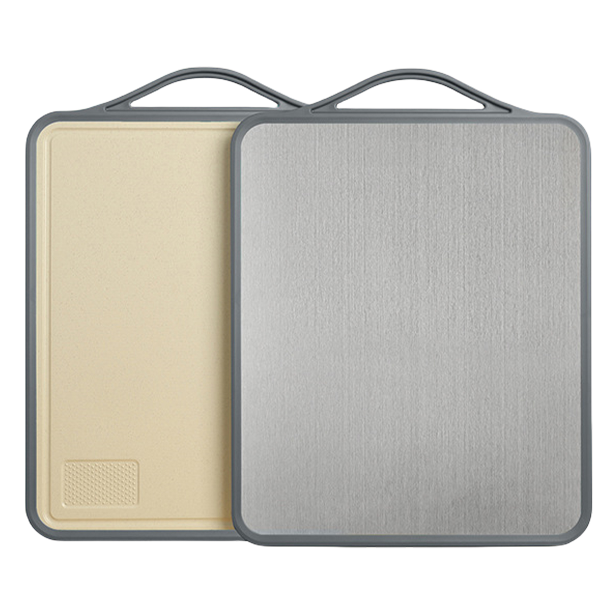 Anti-Bacterial Stainless Steel Cutting Board Kitchen Chopping Board with Non-Slip Edge 2