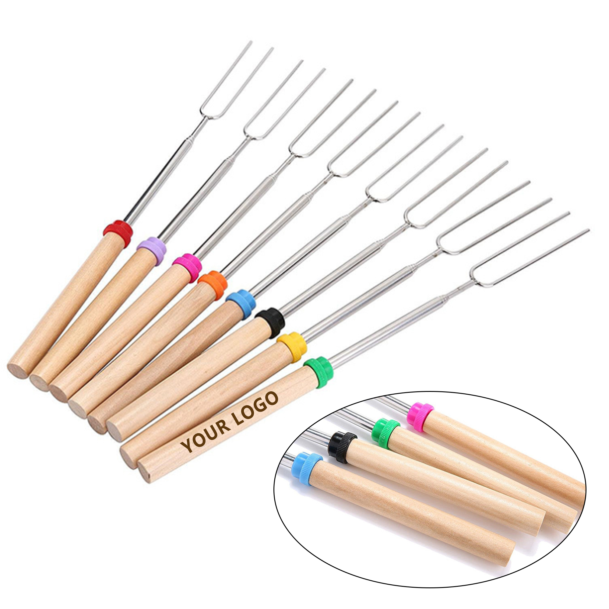 Telescoping Stainless Steel Roasting Fork 2