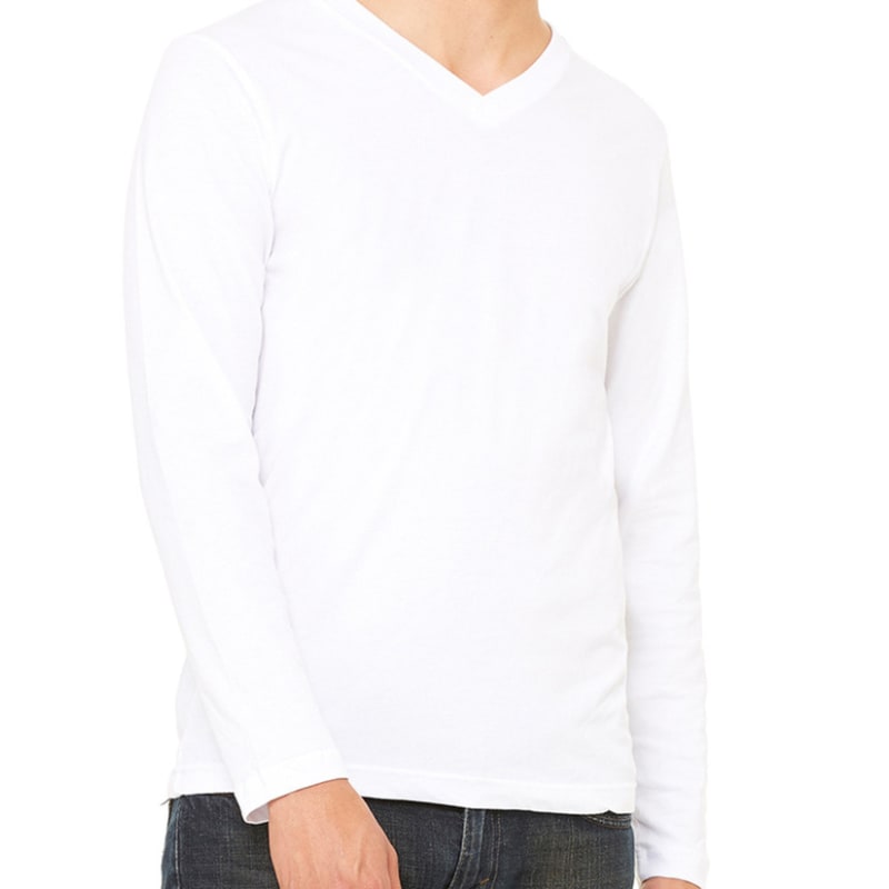 Bella Unisex Jersey Long-Sleeve V-Neck T-Shirt 3