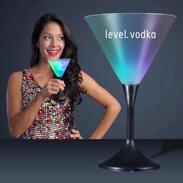 LED Martini Glass with Classy Black Base 2
