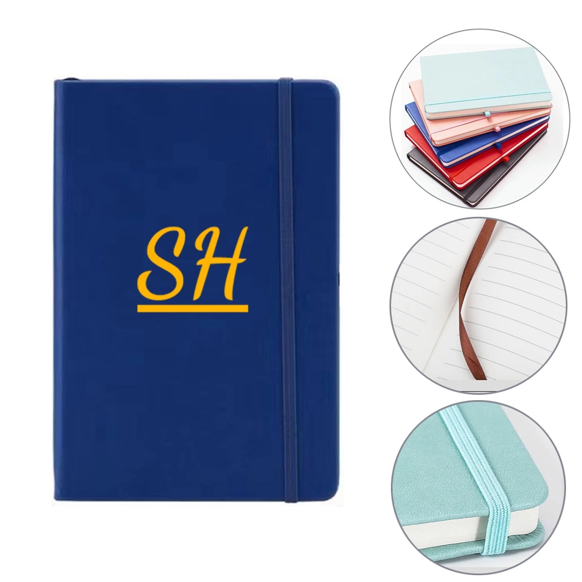 Pu Hardcover Notebook With Elastic Closure A5 Size 5