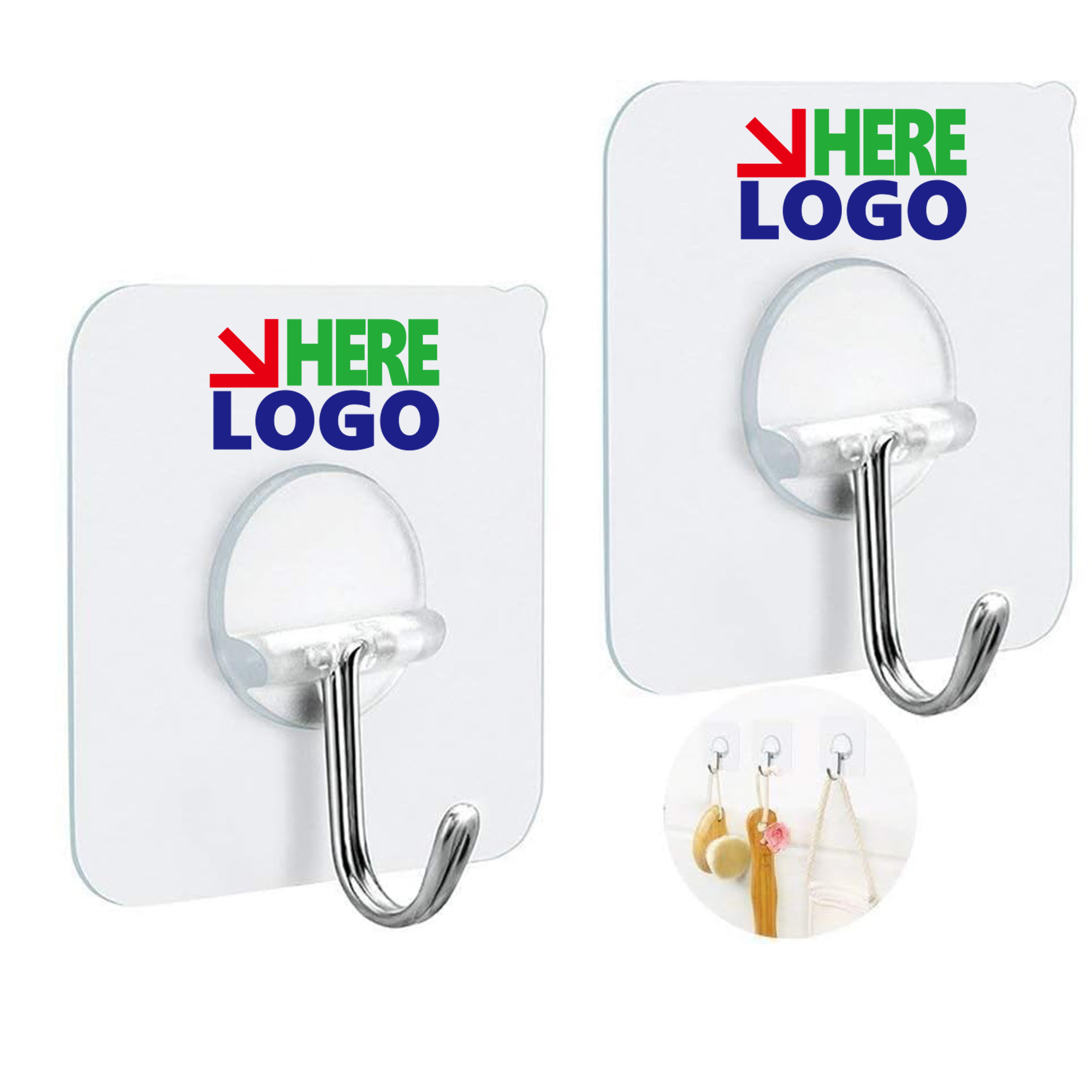 Patterned Adhesive Hooks For Kitchen Bathroom 2