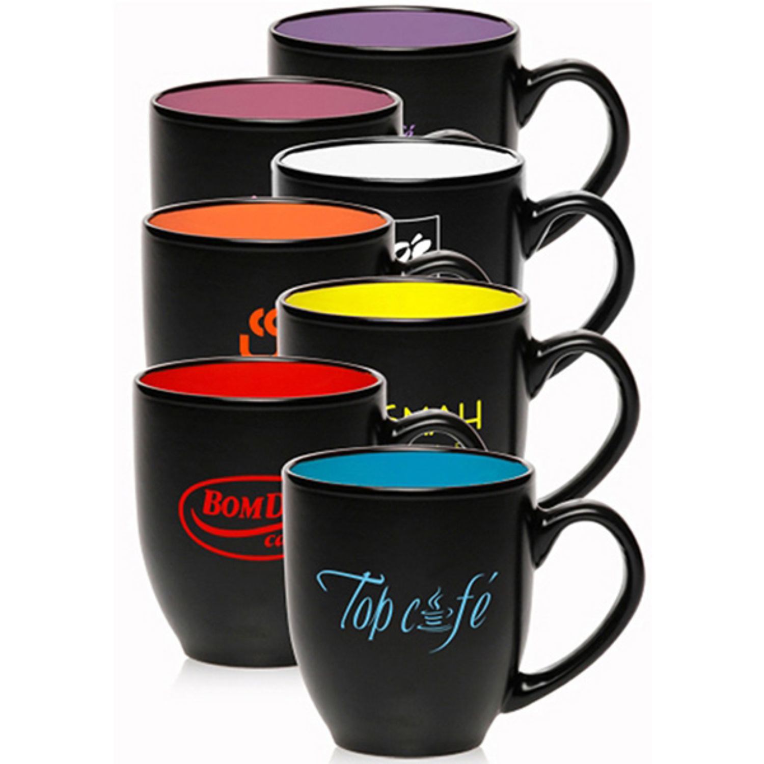 16 oz. Bistro Ceramic Mug - Color Coded Coffee Mugs 3