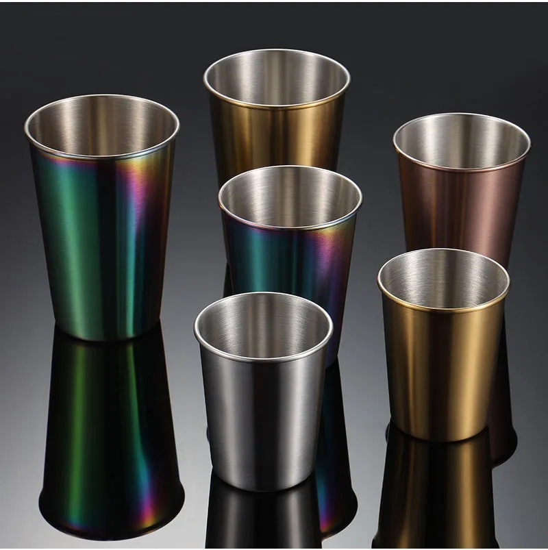 16oz Reusable Rainbow Stainless Steel Cup 2