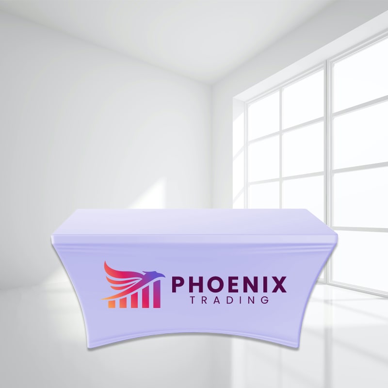 6FT Stretch Spandex Trade Show Table Cover - Full Color Imprint 2