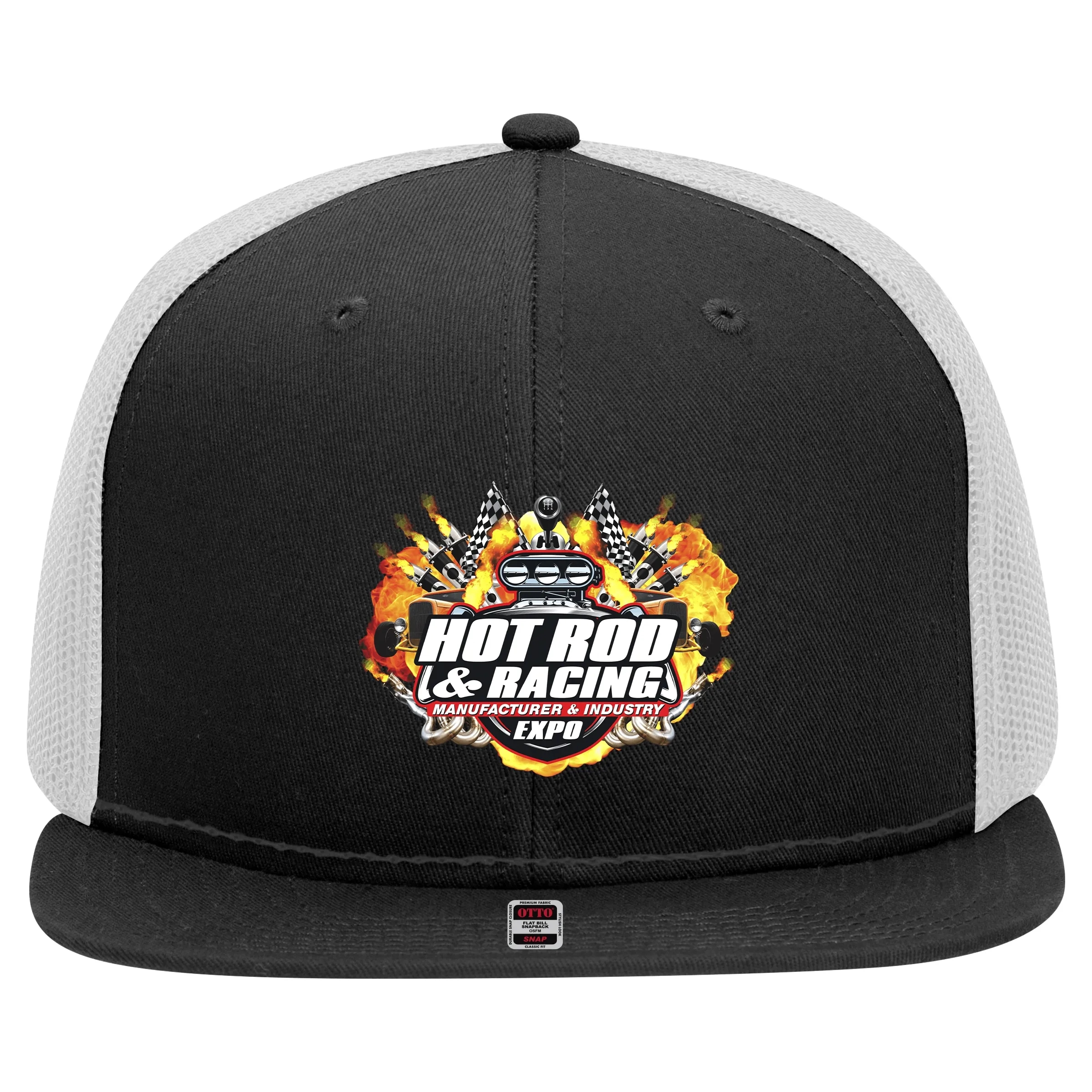 OTTO SNAP 6 PANEL MID PROFILE MESH BACK TRUCKER SNAPBACK HAT 42