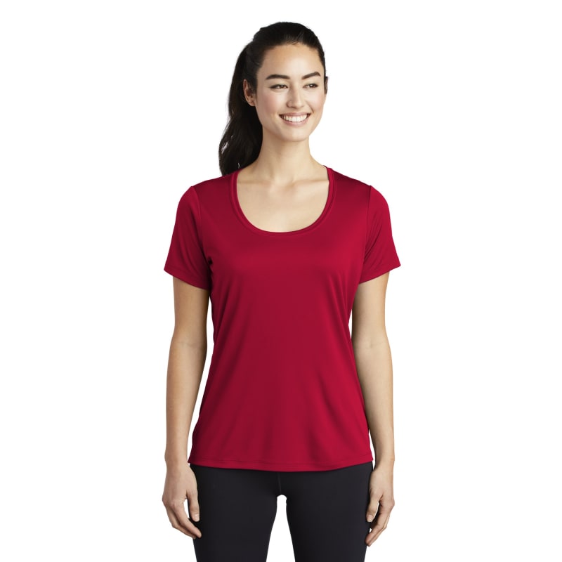 Sport-Tek Women's Posi-UV Pro Scoop Neck Tee. 17