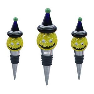 Spooky Halloween Green Pumpkin Wine Stopper Cork 3