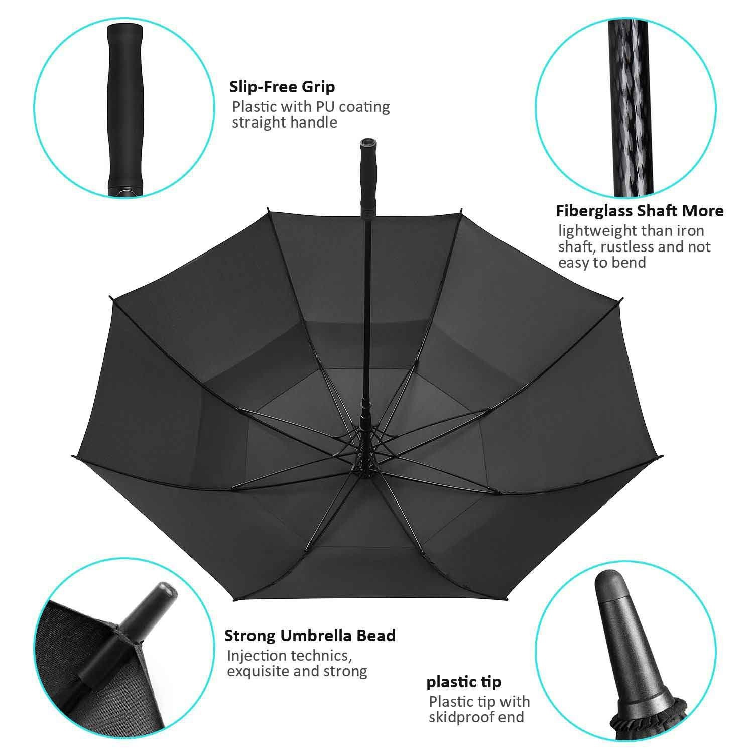 8 Rib Durable Golf Windproof Umbrella 9