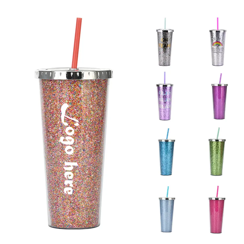 25oz Plastic Double Straw Mug 2