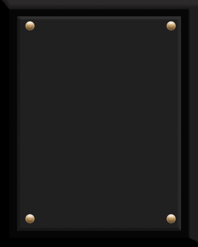 Crystal and Ebony Finished Plaque (8"x10")