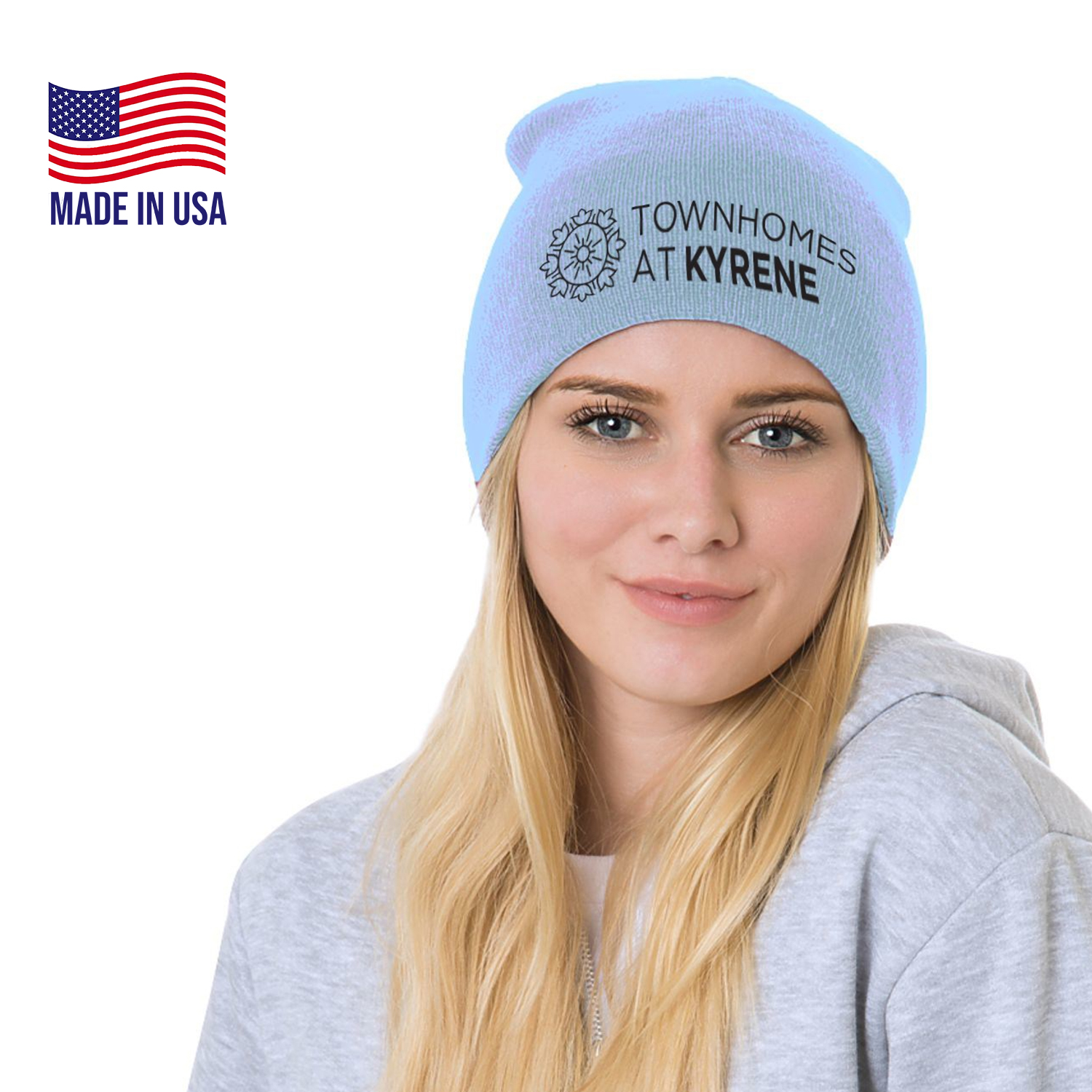 USA-Made 8" Headwear Acrylic Knit Beanie 2