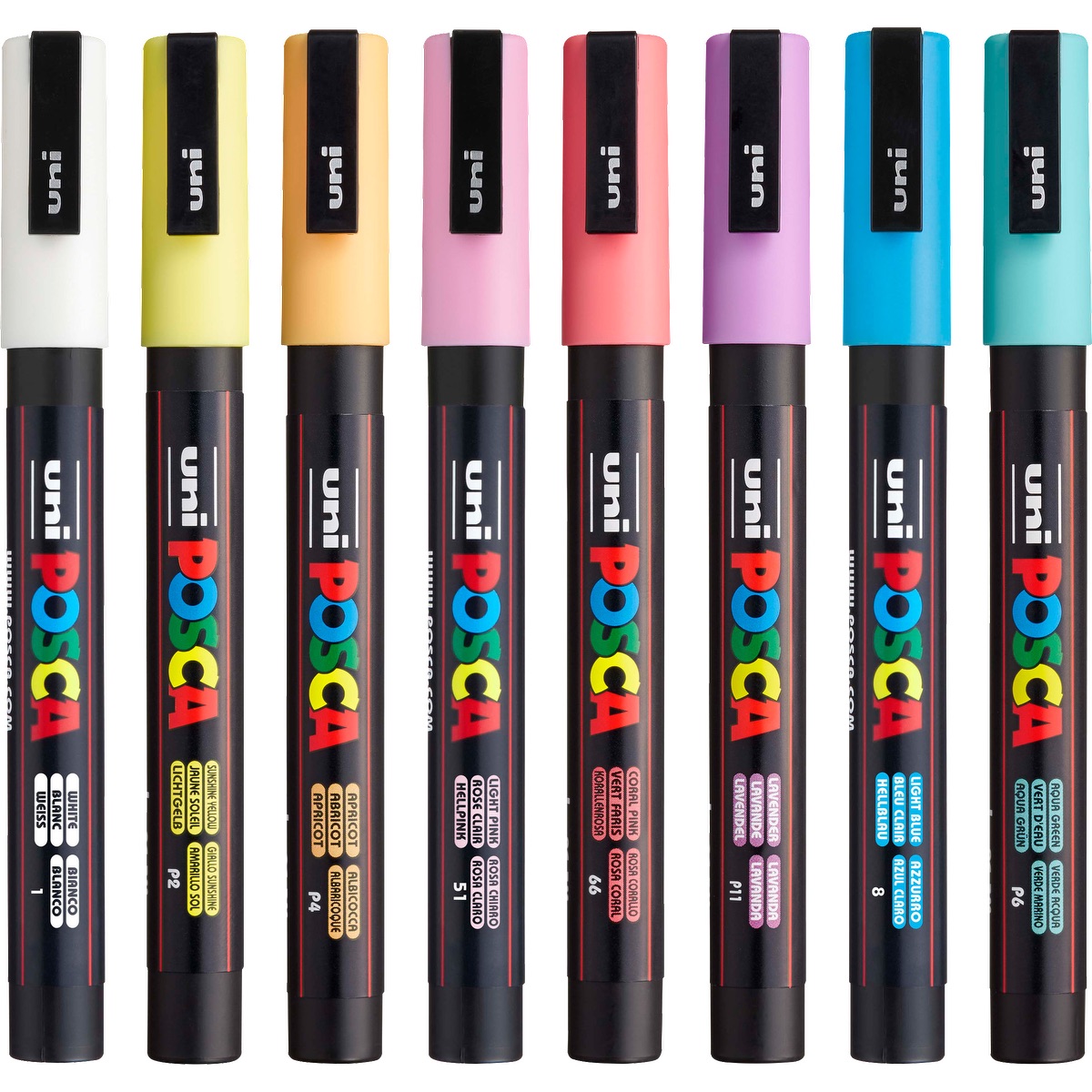 POSCA 8 Piece Soft Marker Set with Bag - Fine 31