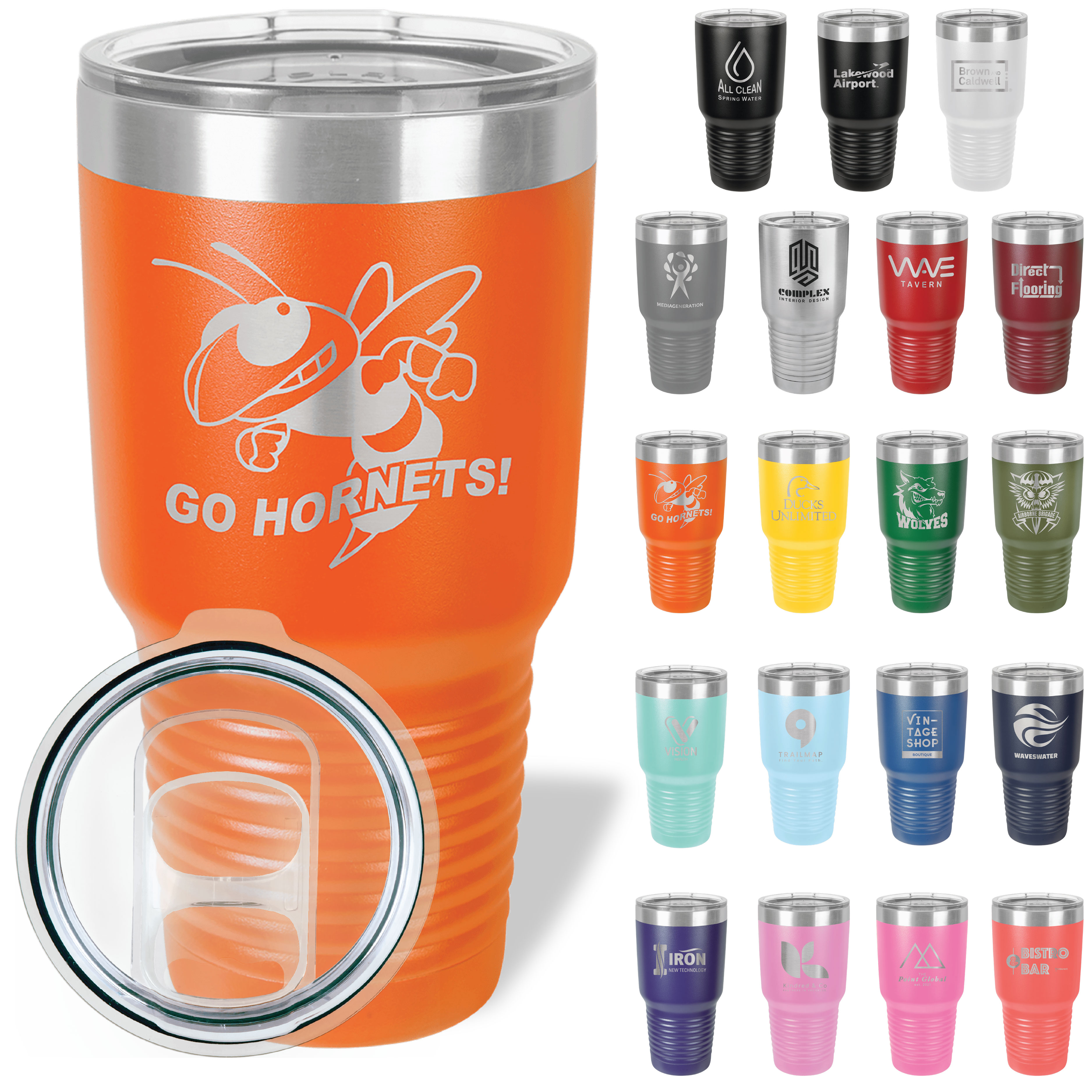 30 Oz. Polar Camel Stainless Steel Tumbler with Sliding Lid 75