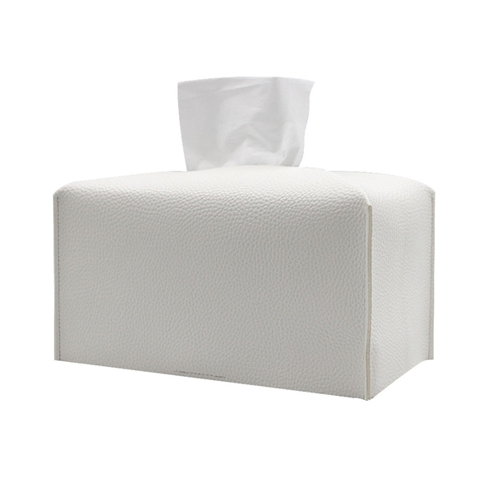 Rectangle Square Leather Cube Tissue Box 5