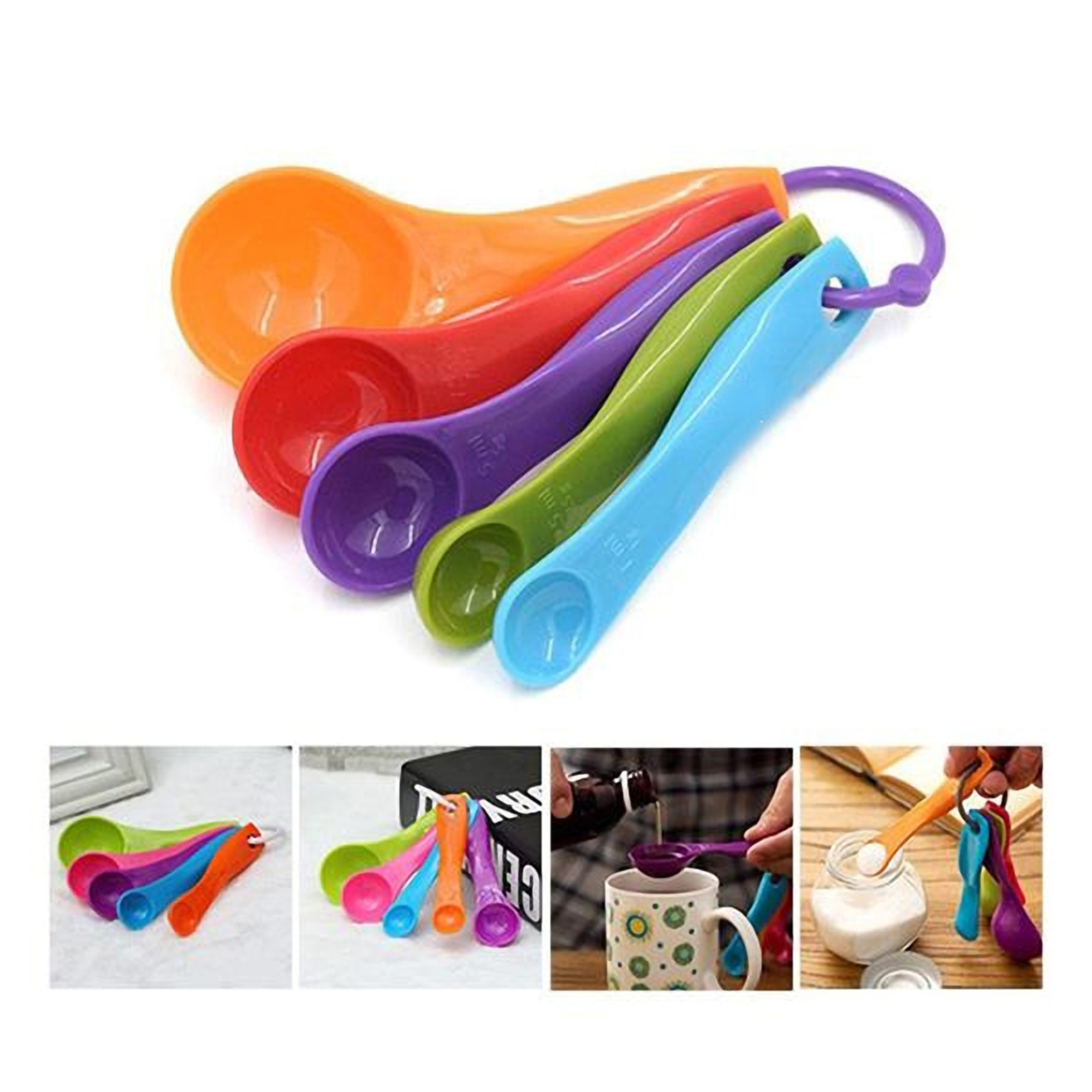 5 Piece Plastic Measuring Spoon Set 4
