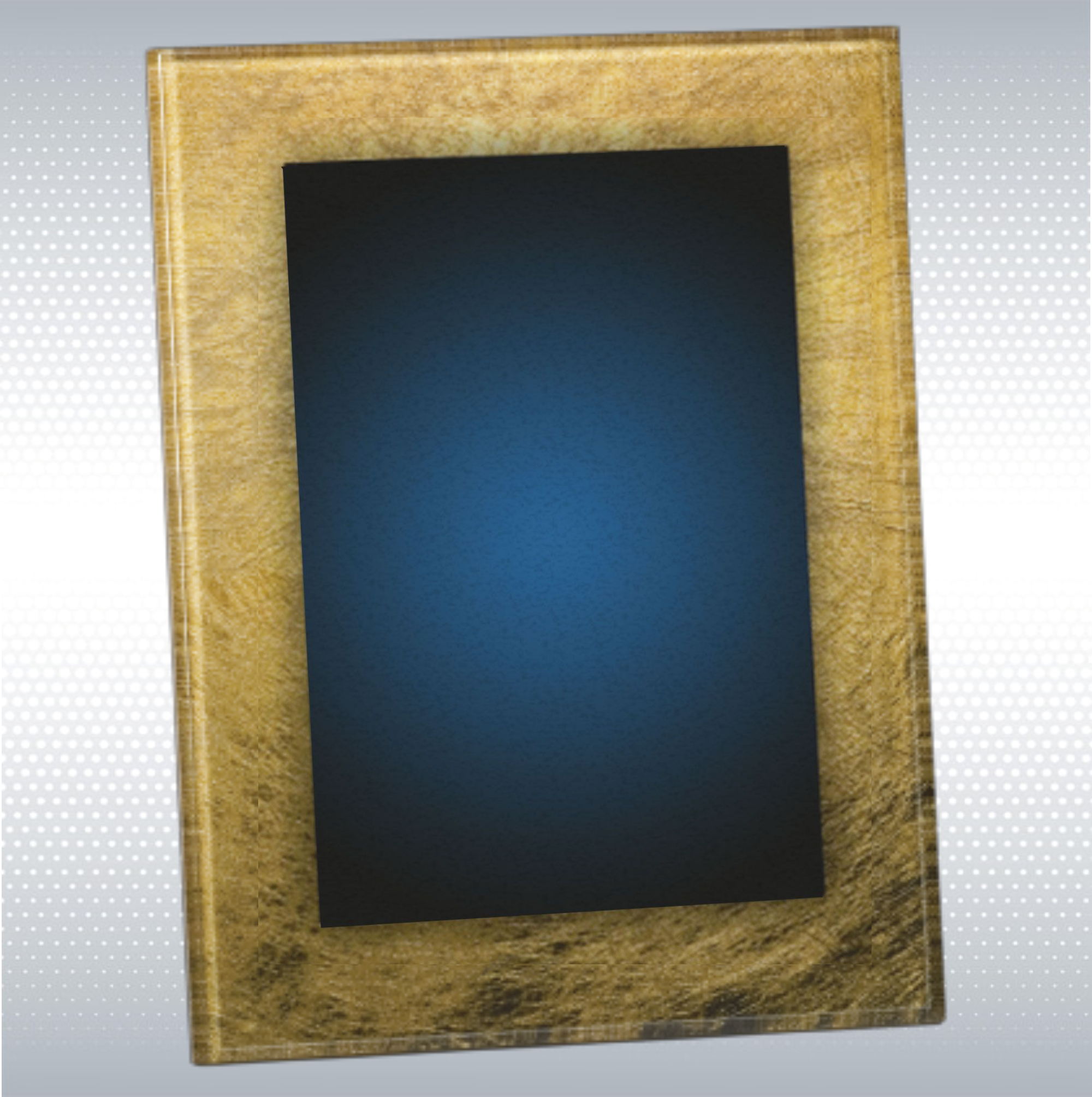Gold/Blue Acrylic Art Plaque w/Easel & Hanger (8 3/4" x 11 3/4") 4