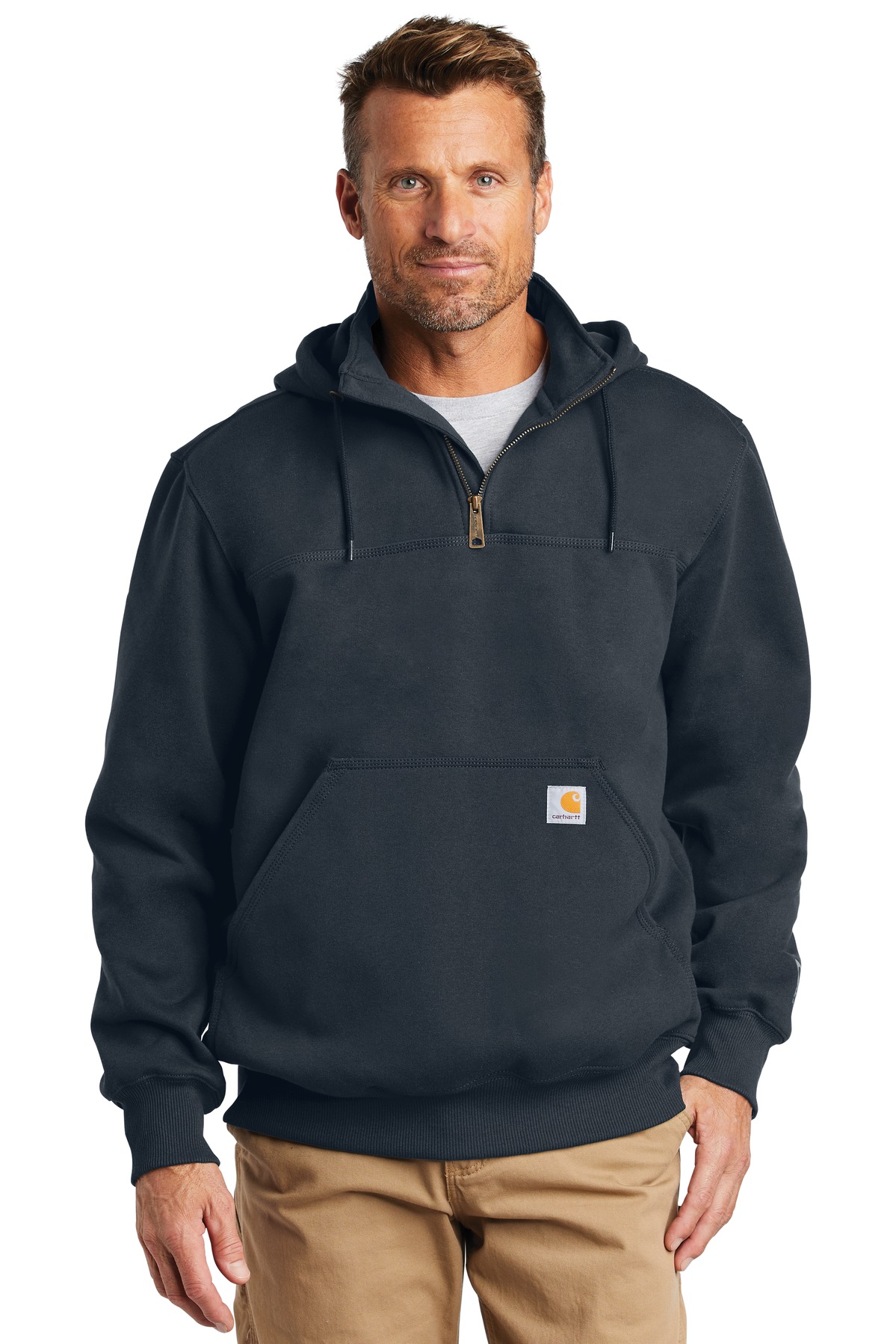 Carhartt® Rain Defender Paxton Heavyweight Hooded Zip Mock Sweatshirt 8