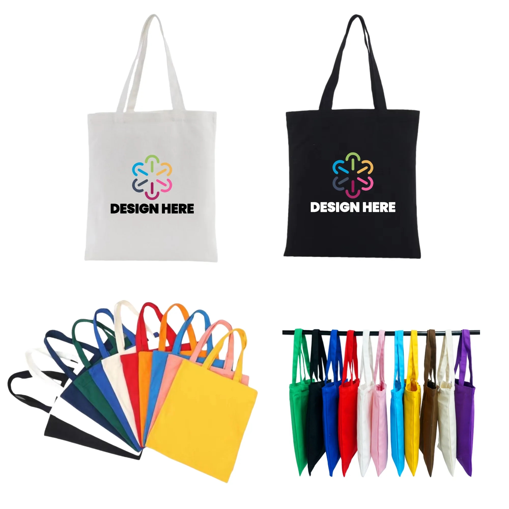 Full Color Cotton Canvas Tote Bag MOQ 50