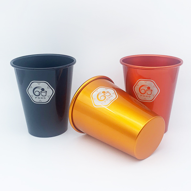 16oz Anodized Reusable Aluminum Restaurant Tumblers Travel Mug 6